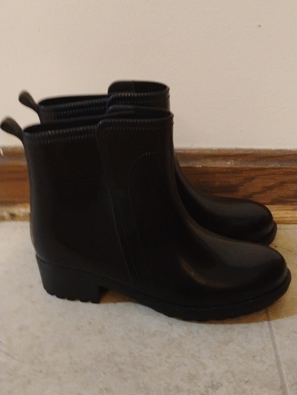 Women's Black Rain Ankle Boots